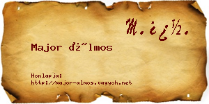 Major Álmos névjegykártya