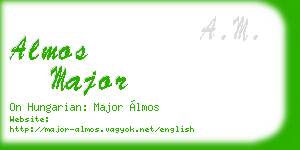almos major business card